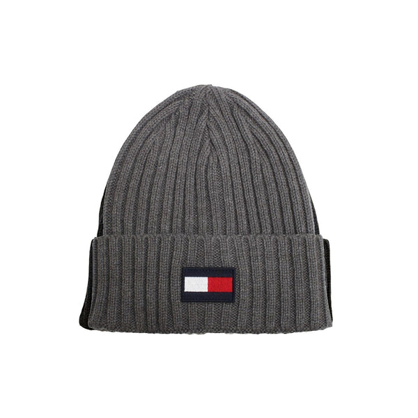 トミーヒルフィガー TOMMY HILFIGER ニット帽 TH100068C-015 メンズ レディース グレー 帽子